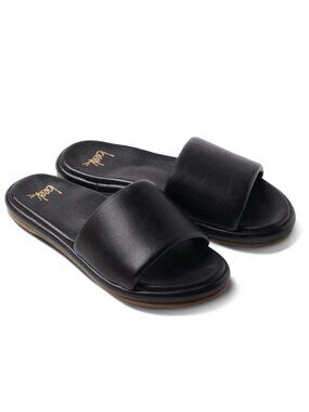 beek Puffbird Black Cushioned Slide Sandals